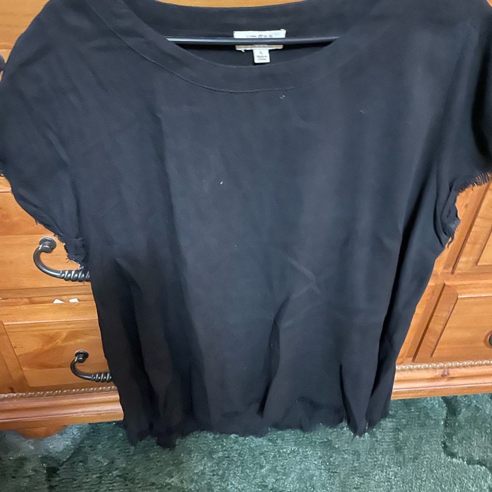 Black linen top by Umgee.